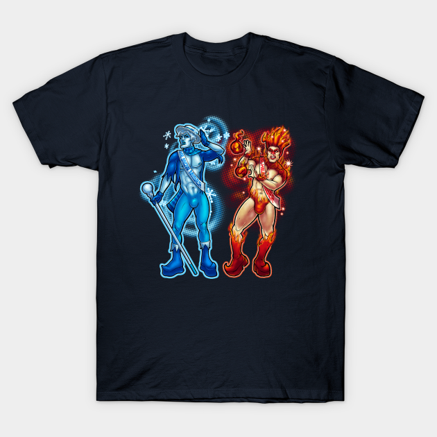 Snow Miser VS. Heat Miser - Pop Art Parody - T-Shirt