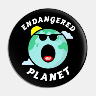 🌍 Endangered Planet Earth, Extinction Prevention Pin