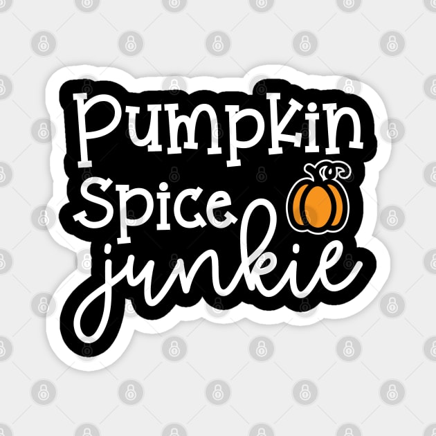 Pumpkin Spice Junkie Fall Autumn Halloween Cute Funny Magnet by GlimmerDesigns