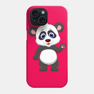 Baby panda waving hand Phone Case