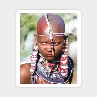 colorized vintage photo of Maasai Magnet