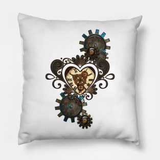 The heart of steampunk Pillow