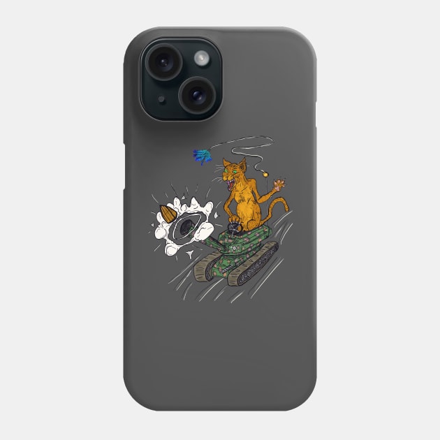 Tank Kitty Phone Case by ArtsWorX719