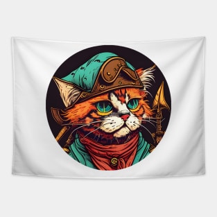 Pirate Cat-Tain - Cat Lover Tapestry