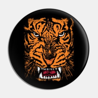 Tiger Face White Eyes Year of the Tiger 2022 Pin