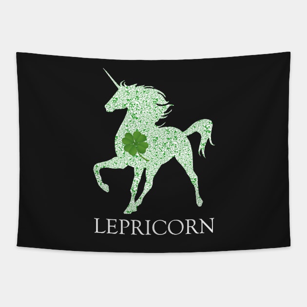 Irish St. Patrick's Day Lepricorn Shamrock Tapestry by Atteestude