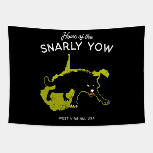 Home of the Snarly Yow - West Virginia, USA Cryptid Tapestry