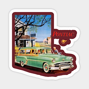 Vintage 1954 Pontiac Chieftain De Luxe Station Wagon Magnet