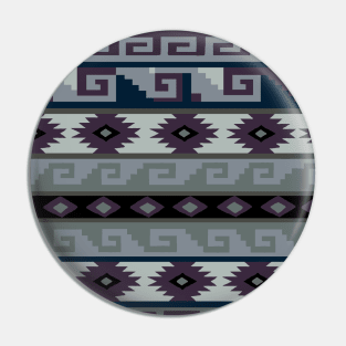 Southwest Tribal Graphic Design - Burgundy Gray Pin