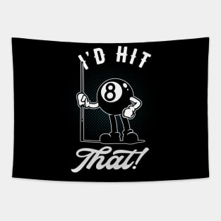 Billiard Cue Sports Funny 8-Ball Cartoon Pool Tapestry