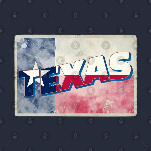 Texas vintage style retro souvenir by DesignerPropo