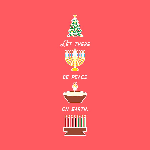 Peace on Earth Multicultural Holiday Diversity Symbols by mindeverykind