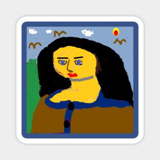 Monalisa Sketch Design Magnet