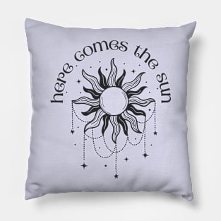 Musical Sun | Here Come the Sun (dark design) Pillow