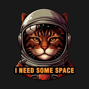I Need Some Space meme Astronaut Tabby Cat T-Shirt