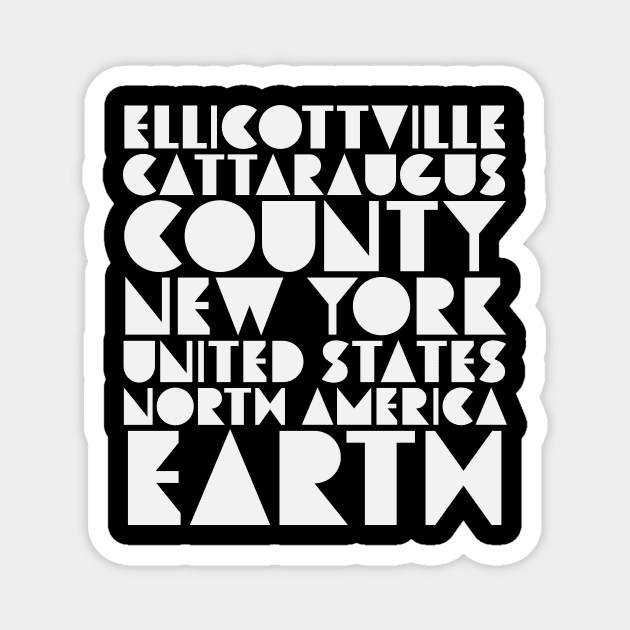 Ellicottville New York Skiing Sledding Mountain Biking Magnet by PodDesignShop