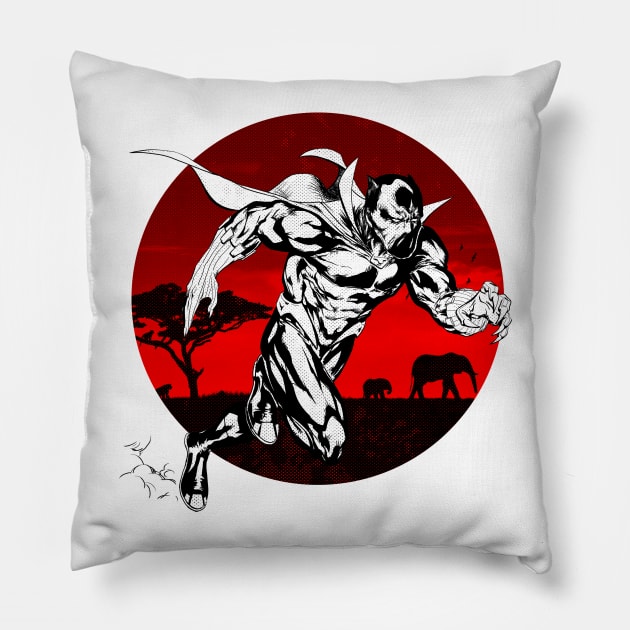 Black Panther - King Of Wakanda Pillow by Shirts & Shenanigans 