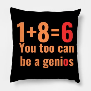 mathematics genius iq gifts Pillow