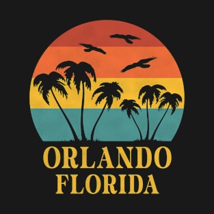 Retro Vintage 70s Sunset Orlando Florida T-Shirt