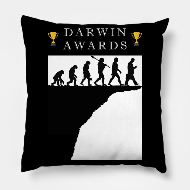 Darwin Awards Pillow by lilmousepunk