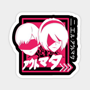 Duo Cute Face 9S and 2B Yorha AutoMata Magnet