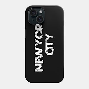 New York City - Urban Font White Text Phone Case