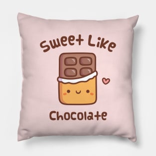 Cute Sweet Like Chocolate Doodle Pillow