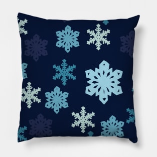 Blue snowflakes Pillow