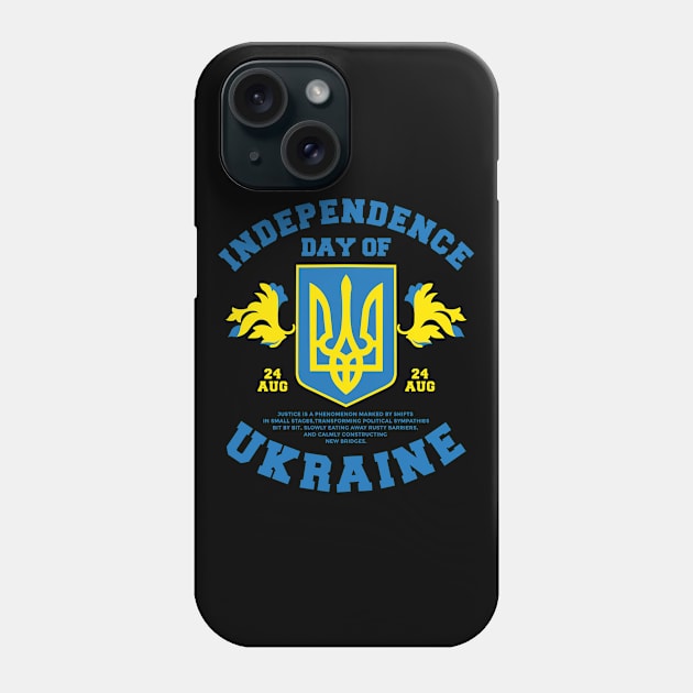 Independence Day Of Ukraine peace sign Ukraine Coat of Arms tryzub T-Shirt Phone Case by Vive Hive Atelier