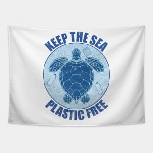 Keep Sea Plastic Free Tapestry