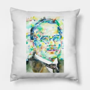 CARL JUNG - watercolor portrait .4 Pillow