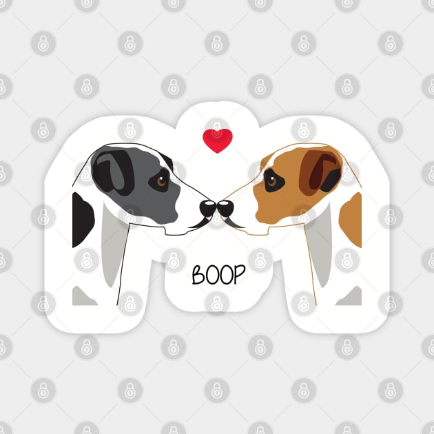 Jack Russel Terrier Dog Boop I Love You Magnet by HotPinkStudio.Me