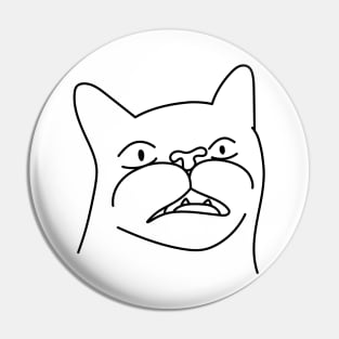 Shocked Funny Cat Pin
