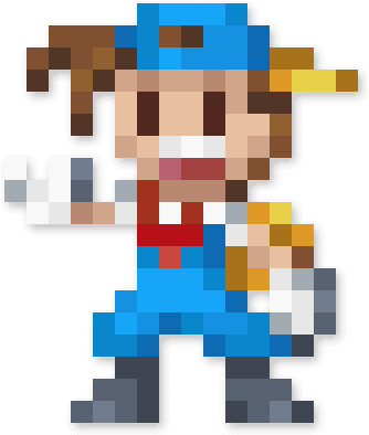 Pete low-res pixelart Kids T-Shirt by JinnPixel