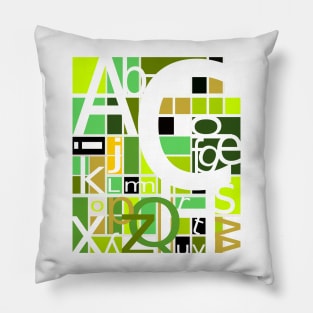 The alphabet abstract Pillow