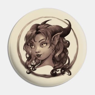 Tiefling Girl Pin