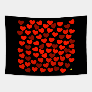 MINI HEARTS RED MIX Tapestry