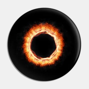 Flame Fire Circle Design Pin