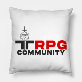 TTRPG Community logo (Light T-Shirt) Pillow