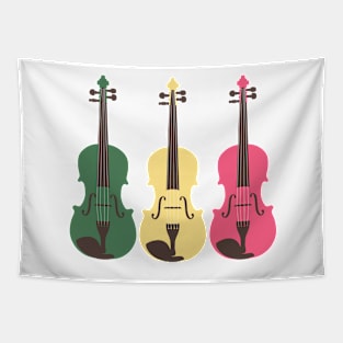 A Serenade of Strings in Pink, Green and Yellow Tapestry