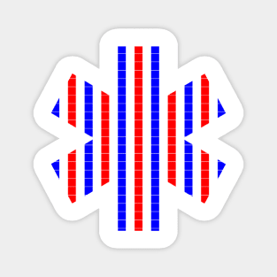 US flag colored asterisk Magnet