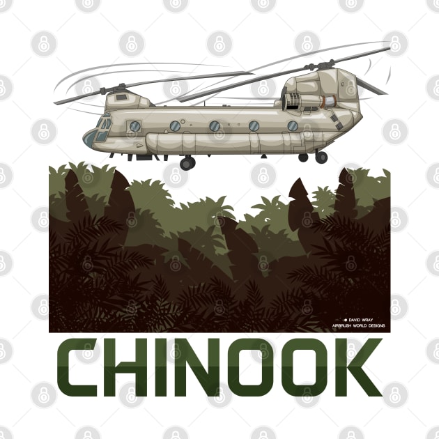 Chinook Transport Helicopter Military Armed Forces Novelty Gift by Airbrush World