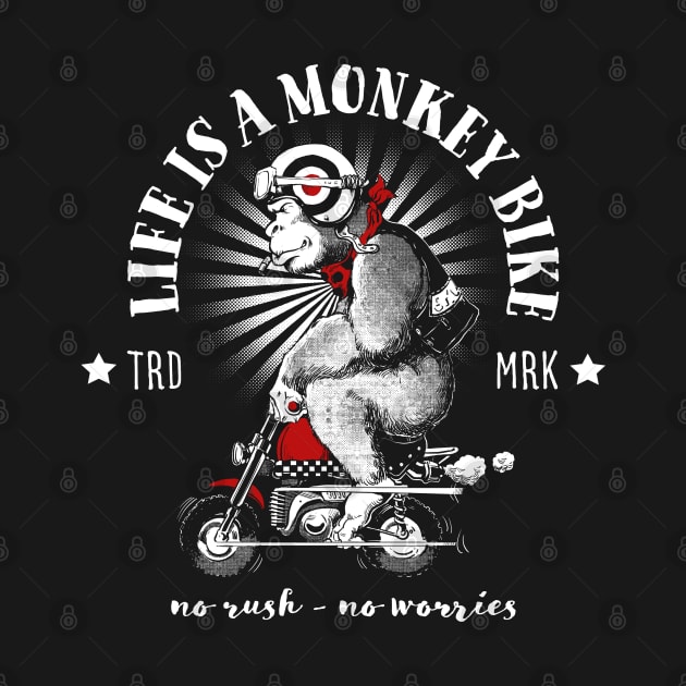 Monkey Bike Gorilla by Black Tee Inc