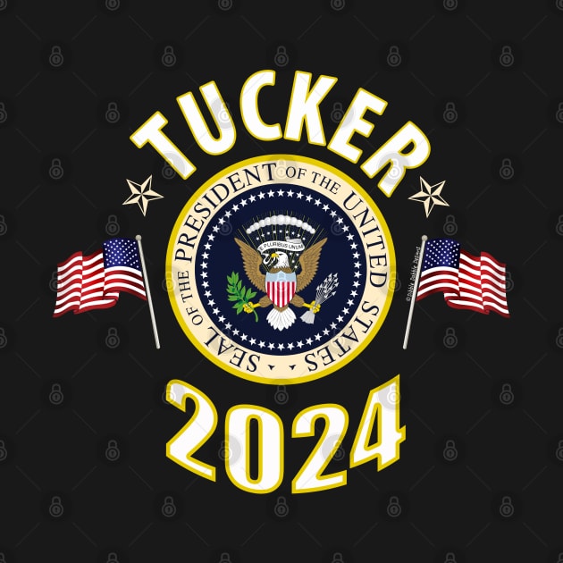 Tucker for President 2024 by Trump Train Designs