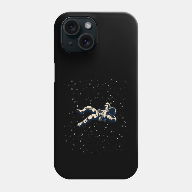 Astronaut relaxes in space Phone Case by firstsapling@gmail.com