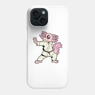 Comic Axolotl does karate Phone Case