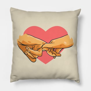 I promise you pinky promise heart Pillow