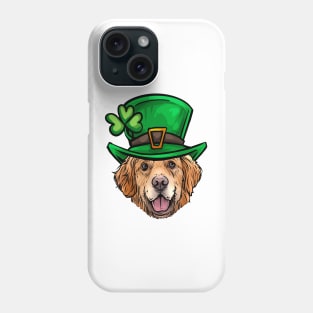 St Patricks Day Golden Retriever Phone Case