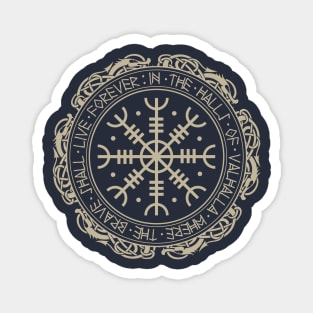 Aegishjalmur The Helm of Awe Viking Warrior Shield Art Magnet