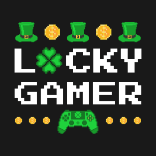 Lucky Gamer - St Patrick's Day Gamer Retro Gift T-Shirt